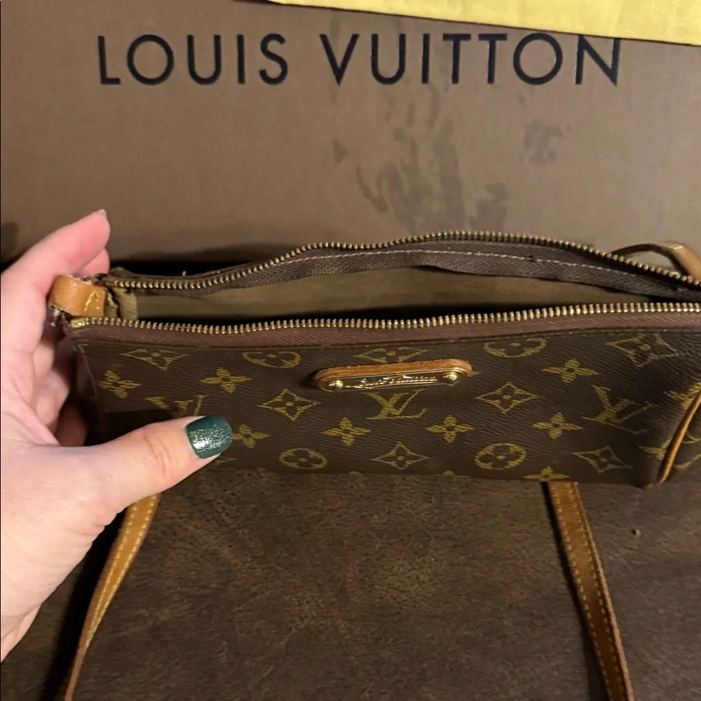 Louis Vuitton Monogram Canvas Crossbody Bag in Brown and Tan